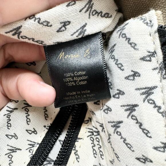 Mona B. Nora Up-cycled and Re-cycled Canvas Tote/Shoulder Bag with Vegan Leather - Picture 8 of 9